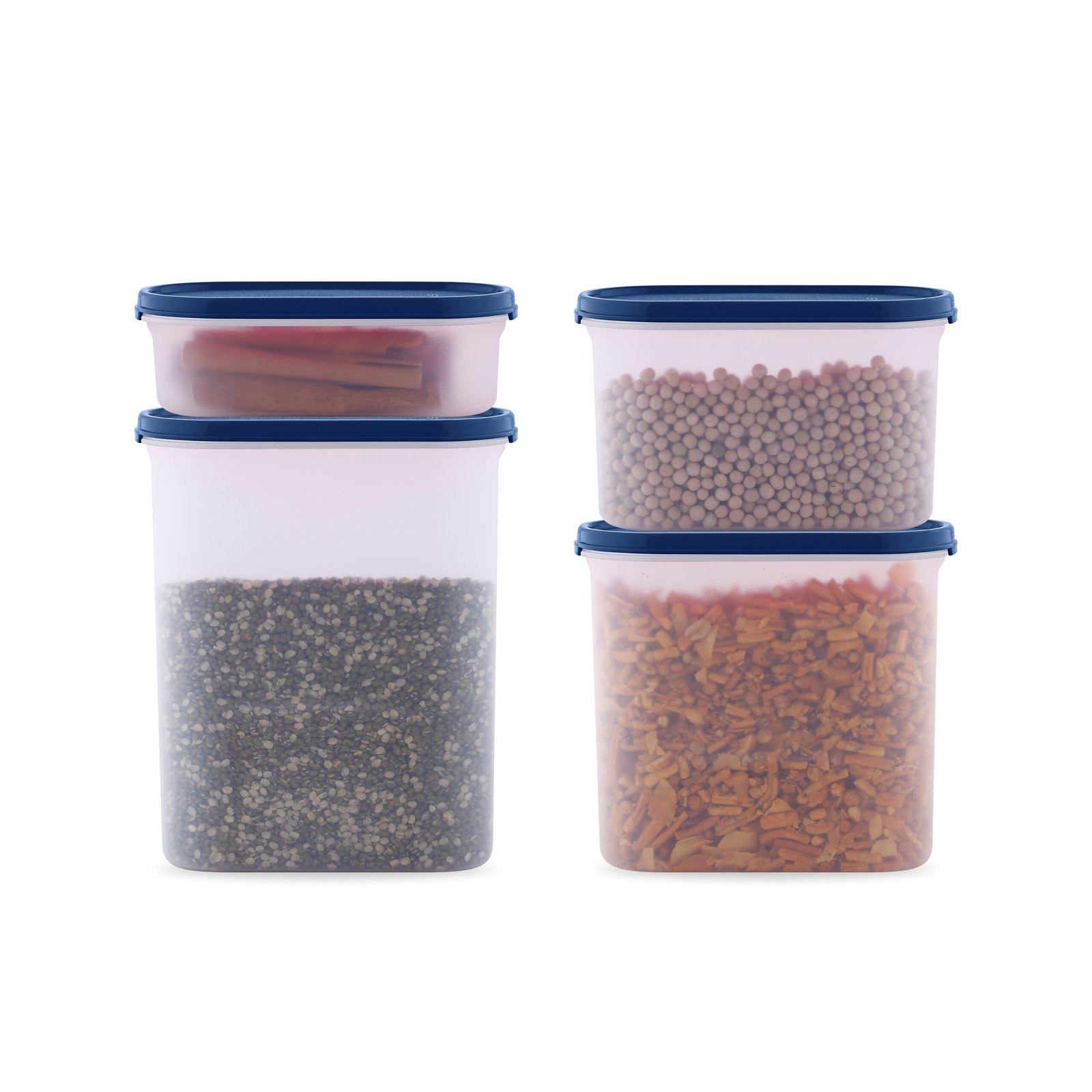 001 SKY OVAL CONTAINER 600-1200-1800-2400 ML 4 PCS SET IMAGES - 1