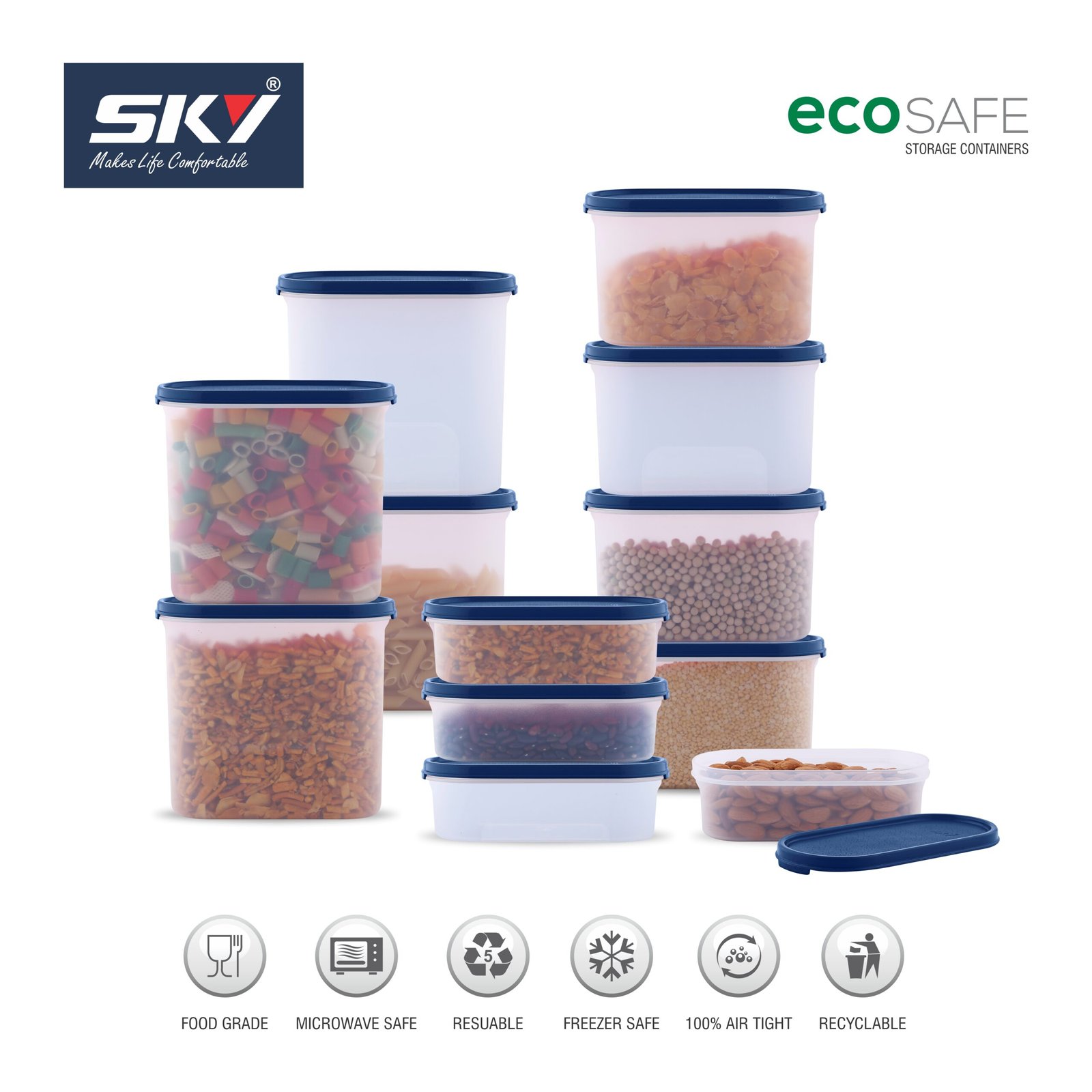006 SKY OVAL CONTAINER 600-1200-1800 12 PCS SET IMAGES - 4